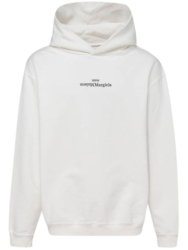 Riverse Embroidered Logo Hoodie White - MAISON MARGIELA - BALAAN 1