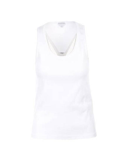 Slim Fit Stretch Cotton Sleeveless White - BOTTEGA VENETA - BALAAN 2