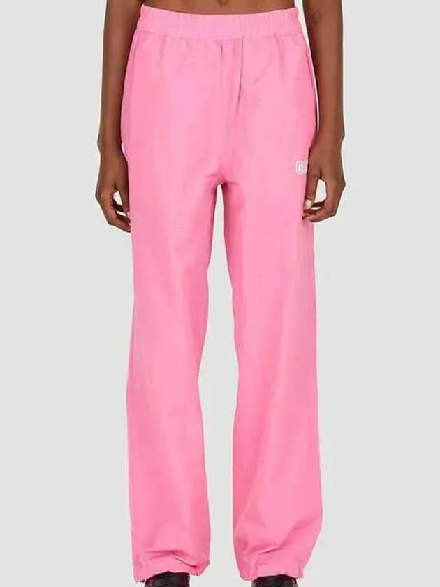 Logo Print Wide Pants Pink - GANNI - BALAAN 2