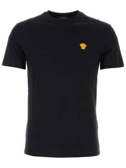 Medusa Embroidery Cotton Short Sleeve T-shirt Black - VERSACE - BALAAN 2