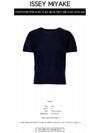 Pleated Short Slevee T-Shirt Navy - ISSEY MIYAKE - BALAAN 3