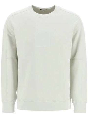 Square Logo Patch Sweatshirt Beige - CP COMPANY - BALAAN 1