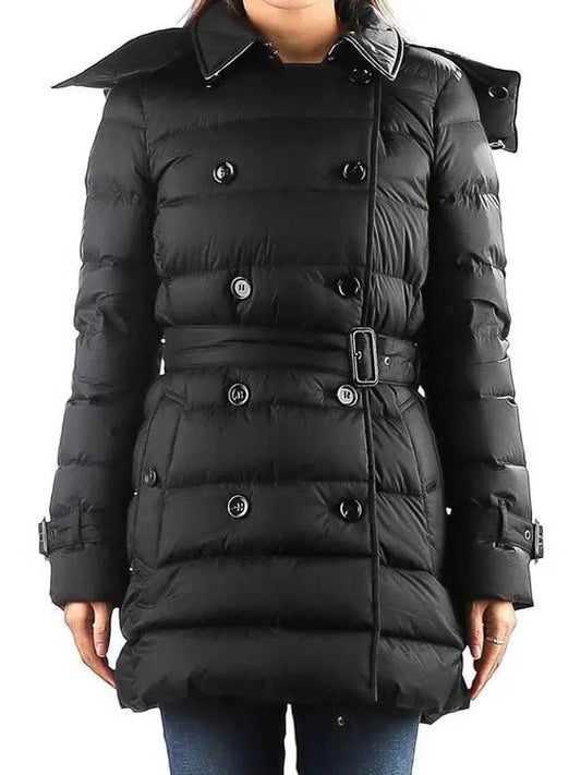 Detachable Hoodie Puffer Coat Padded Black - BURBERRY - BALAAN 2