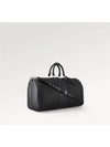 Keepall Bandoulier 50 Duffel Bag Black - LOUIS VUITTON - BALAAN 4