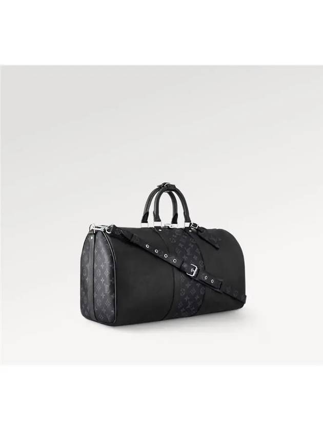 Keepall Bandouliere 50 Duffel Bag Black - LOUIS VUITTON - BALAAN 4