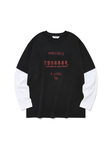 Logo Long Sleeve T-Shirt Black - PHOS333 - BALAAN 1