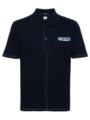 CP Company 24 Indigo Jersey Polo Shirt 16CMPL151A 110056W D08 - CP COMPANY - BALAAN 1