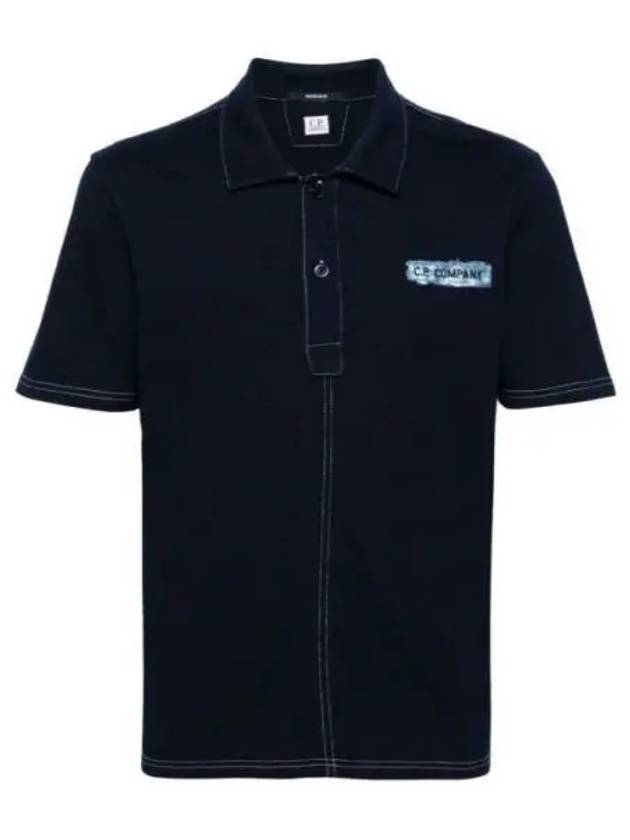 Indigo Jersey Polo Shirt Navy - CP COMPANY - BALAAN 2