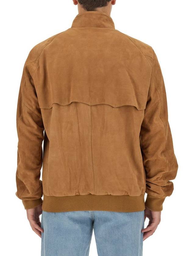 G9 Slim Fit Suede Jacket Light Brown - BARACUTA - BALAAN 5