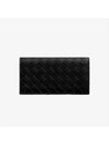 Intrecciato Leather Slim Long Wallet Black - BOTTEGA VENETA - BALAAN 4