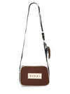 Logo Patch Zipper Cross Bag Brown - MARNI - BALAAN 1