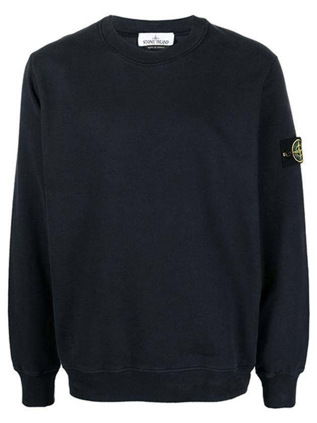 Wappen Patch Crew Neck Sweatshirt Navy - STONE ISLAND - BALAAN 2