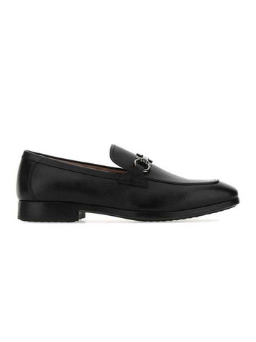 Men's Gancini Loafer Black - SALVATORE FERRAGAMO - BALAAN 1