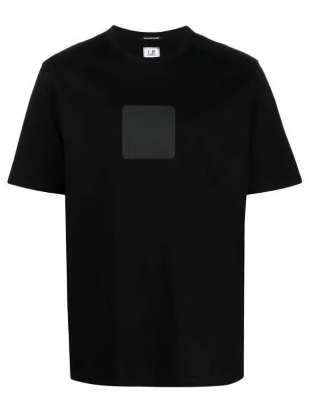 Metropolis Series Mercerized Jersey Logo Badge Short Sleeve T-Shirt Black - CP COMPANY - BALAAN 2