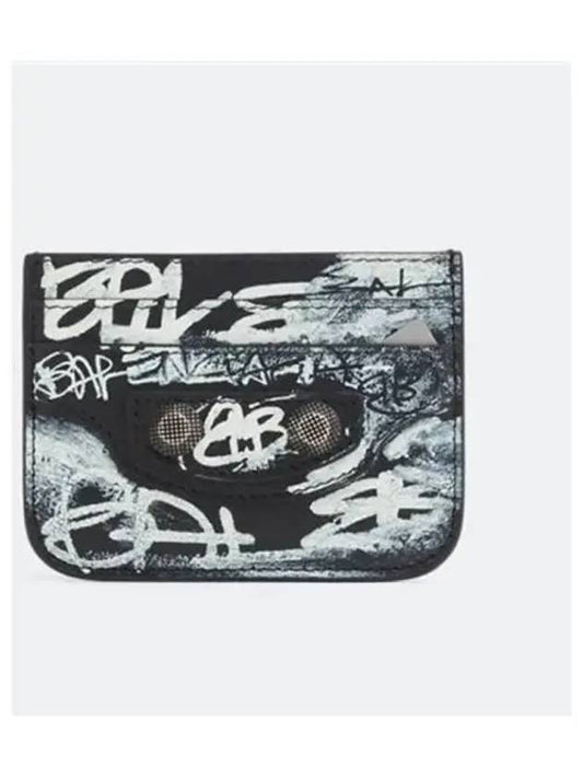 Le Cagole Graffiti Card Wallet Black - BALENCIAGA - BALAAN 2