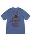 x Our Legacy Work Shop Surf Skull Pigment Dyed TShirt Indigo 3903784 - STUSSY - BALAAN 1