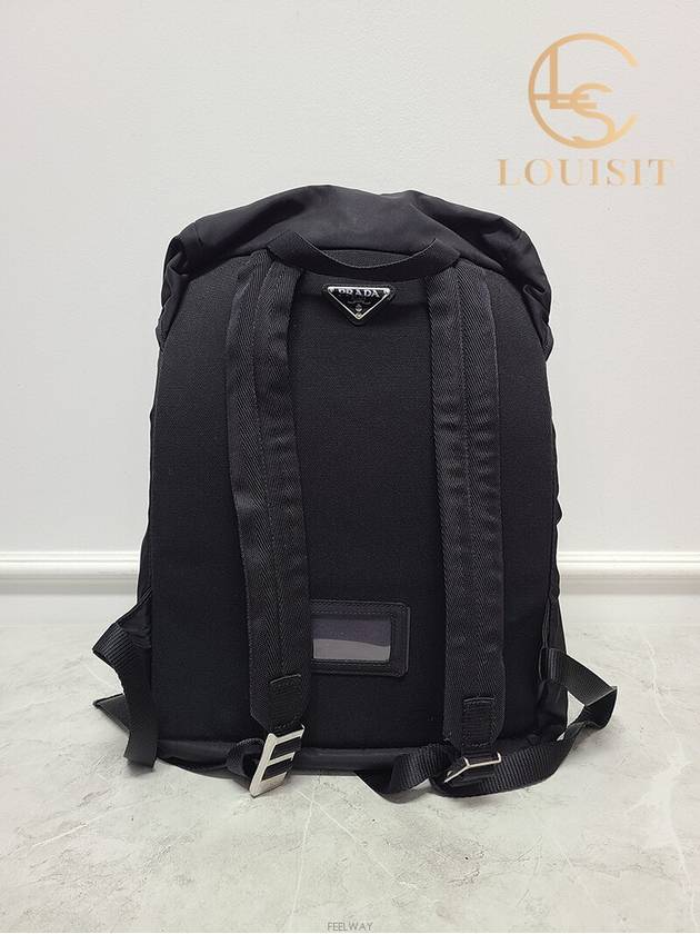 Used luxury goods Lewis It Black Tesuto nylon triangle logo backpack - PRADA - BALAAN 5