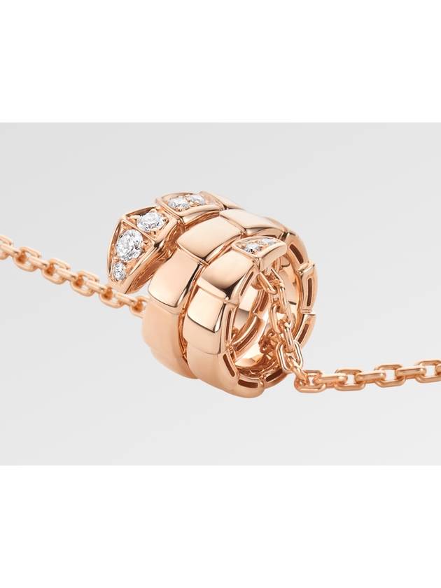 Serpenti Viper Diamond Necklace Rose Gold - BVLGARI - BALAAN 4