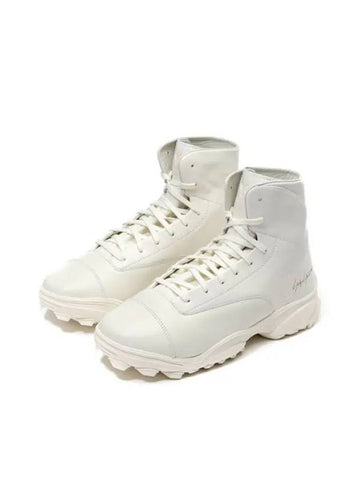 GSG9 Leather High Top Sneakers White - Y-3 - BALAAN 1