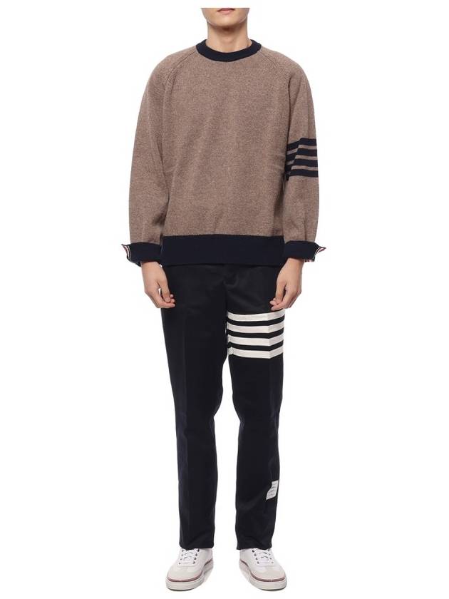 Wool 4 Bar Pullover Knit Top Medium Brown - THOM BROWNE - BALAAN 4