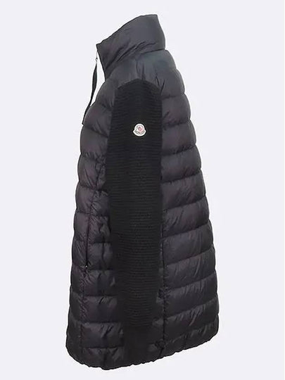 D20939490500 MAGLIONE TRICOT Black padded zip up women s cardigan L size - MONCLER - BALAAN 2