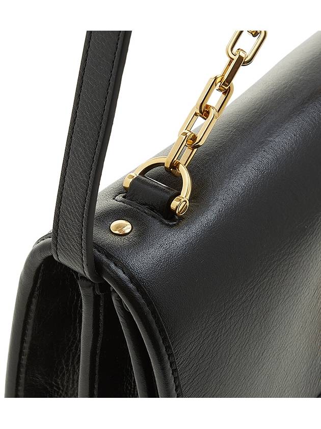 Sadie Rectangle High Shine Leather Shoulder Bag Black - MULBERRY - BALAAN 10