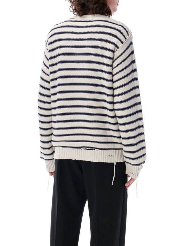 Mm6 Maison Margiela Distressed Striped Sweater - MAISON MARGIELA - BALAAN 2