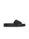 Quilted Nappa Leather Slide Slippers Black - PRADA - BALAAN 1