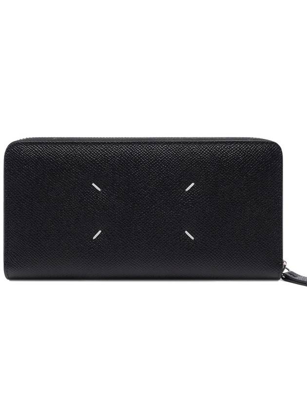 Stitch Logo Leather Long Wallet Black - MAISON MARGIELA - BALAAN 2