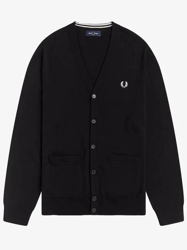 Sharp Classic Cardigan 102 AFPM2319551 Black - FRED PERRY - BALAAN 1