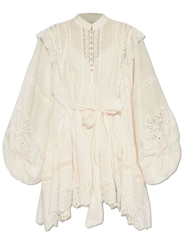 Zimmermann Dress With Puff Sleeves, Women's, Pink - ZIMMERMANN - BALAAN 1