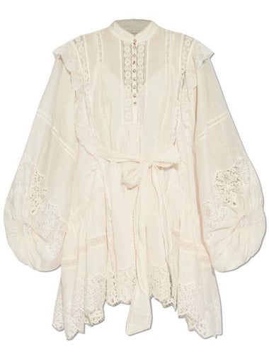 Zimmermann Dress With Puff Sleeves, Women's, Pink - ZIMMERMANN - BALAAN 1