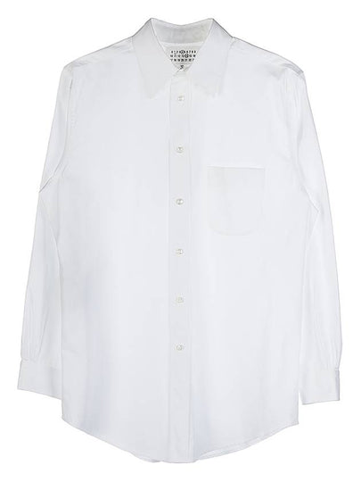 Pocket Cotton Long Sleeve Shirt White - MAISON MARGIELA - BALAAN 2