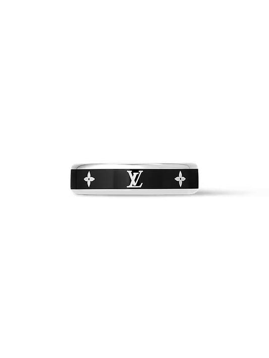 LV Spike Ring Silver 925 Black M1534M - LOUIS VUITTON - BALAAN 1