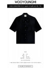 Men s Back Logo Cotton Short Sleeve Shirt Black - WOOYOUNGMI - BALAAN 3