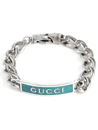 Logo Enamel Bracelet Silver - GUCCI - BALAAN 2