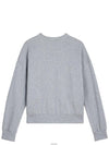 Logo Electric Blue Print Cotton Fleece Oversized Sweatshirt Grey Melange - CELINE - BALAAN 5