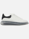 Oversole Black Tab Leather Low Top Sneakers White - ALEXANDER MCQUEEN - BALAAN 4