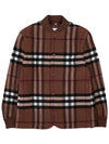 Quilted Check Wool Blend Bomber Jacket Dark Birch Brown - BURBERRY - BALAAN 10