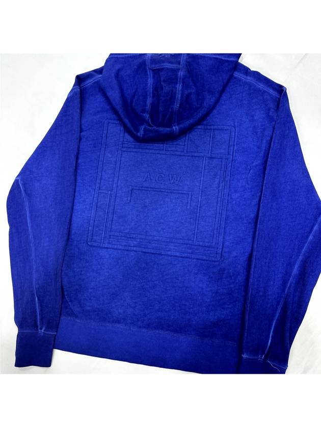 M ACW Garment Dying Logo Hooded Sweatshirt Cobalt Blue - A-COLD-WALL - BALAAN 8