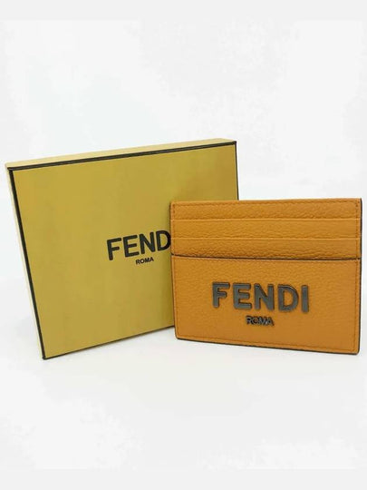 Signature Leather Card Wallet Orange - FENDI - BALAAN 2