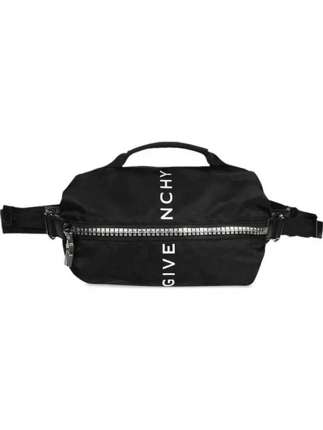 Logo G Zipper Nylon Belt Bag Black - GIVENCHY - BALAAN 2