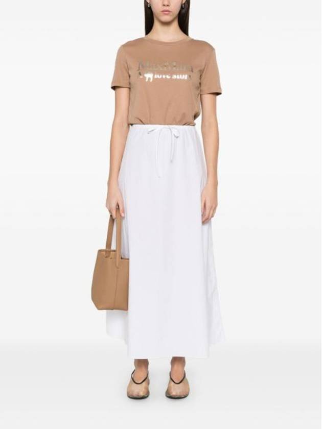 Quieto Cotton Short Sleeve T-Shirt Brown - S MAX MARA - BALAAN 6