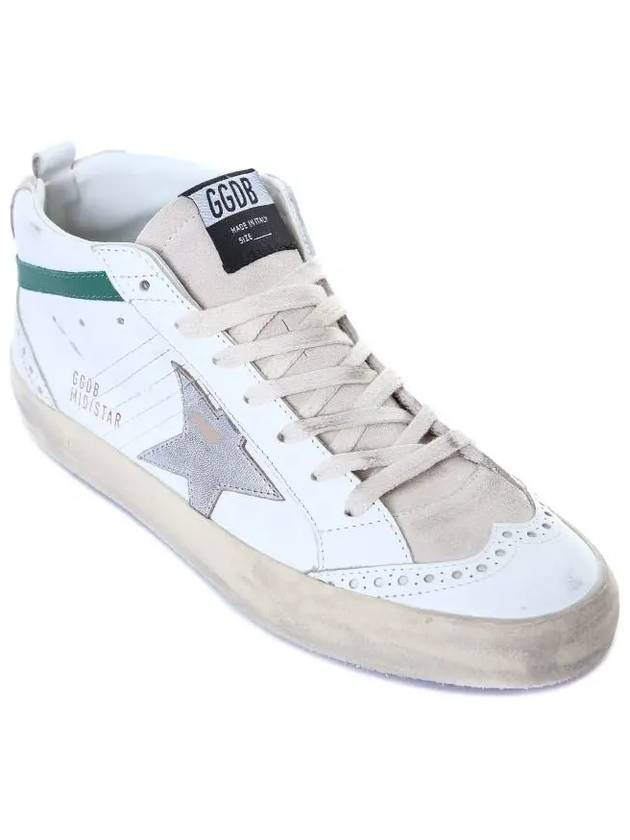 Mid Star High Top Sneakers Green White - GOLDEN GOOSE - BALAAN 3