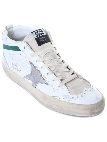 Mid Star High Top Sneakers Green White - GOLDEN GOOSE - BALAAN 2