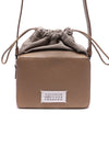 Logo Patch Leather Bucket Cross Bag Beige - MAISON MARGIELA - BALAAN 3