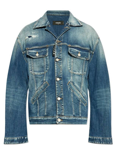 Distressed Denim Jacket Blue - DSQUARED2 - BALAAN 2