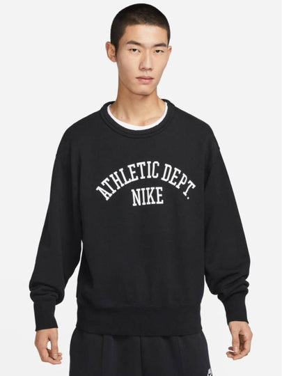 NSW Trend Fleece Crew Sweatshirt Black - NIKE - BALAAN 2