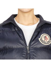 Logo Patch Knit Padded Zip-up Jacket Navy - MONCLER - BALAAN 9