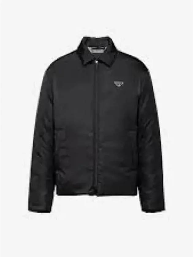 Re-Nylon Cropped Down Jacket Black - PRADA - BALAAN 2